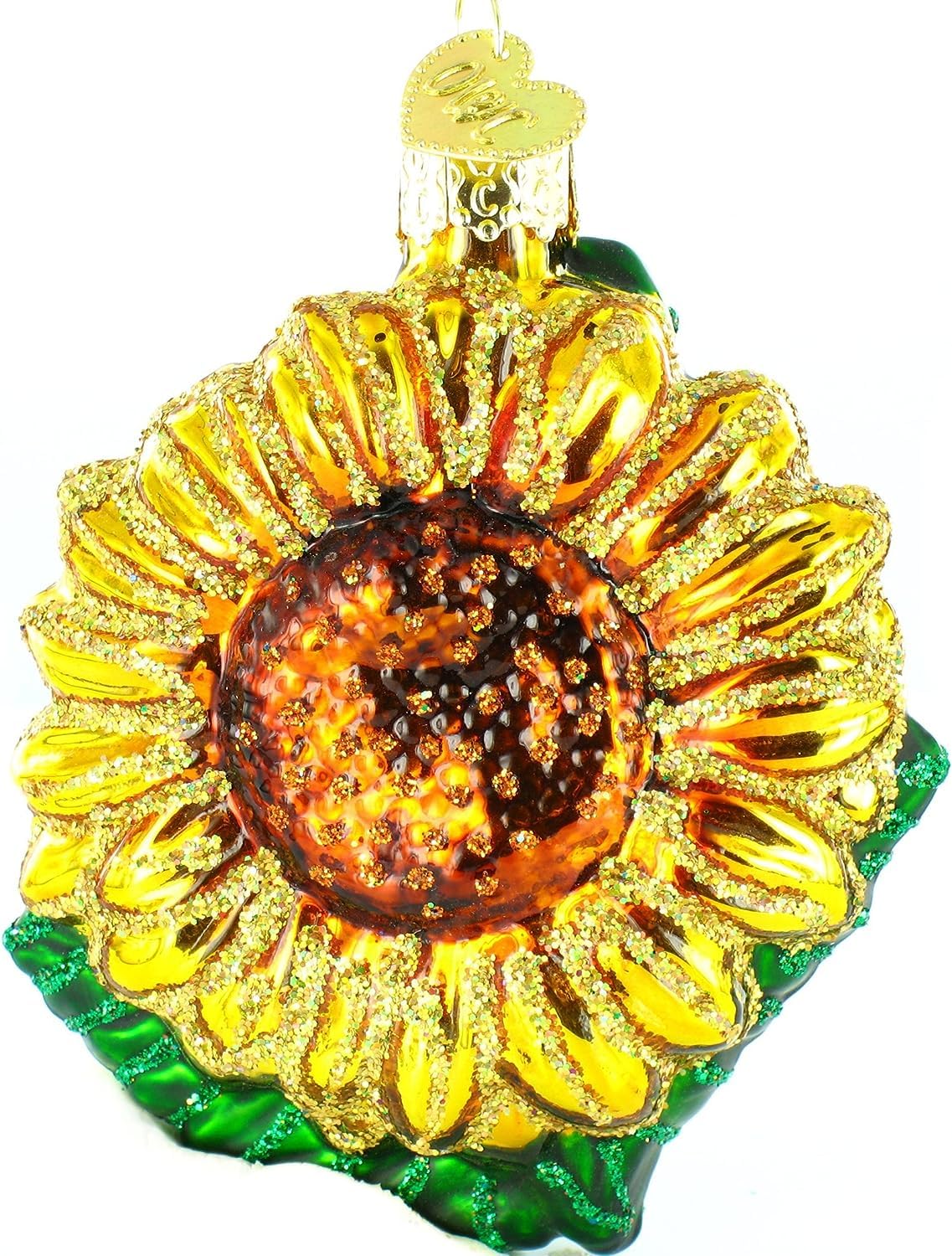 Old World Christmas Sunflower Garden Gifts Glass Blown Ornaments for Christmas Tree, Sunflower 3 Inches