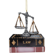 Kurt Adler Scales of Justice with Law Books Ornament