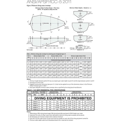 S.R. Smith 66-209-598S20T Frontier III Replacement Diving Board, 8-Feet, Pewter Gray