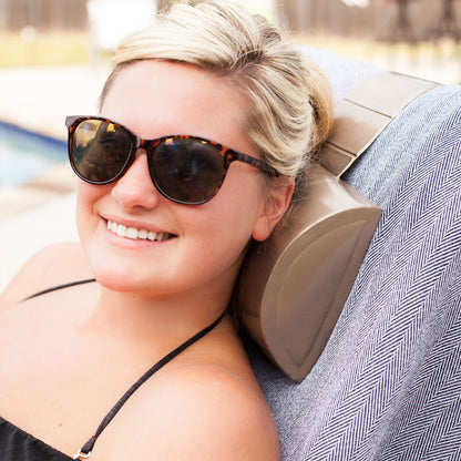 TRC Recreation Super Soft Cushioned Closed Cell Vinyl Coated Foam Pool, Spa, and Bath Head and Neck Pillow with Soft Cushioned Interior, Bronze