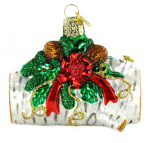 Old World Christmas Yule Log Glass Blown Ornament for Christmas Tree, Handcrafted Holiday Decoration, Holiday Dessert Collection
