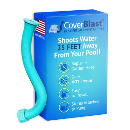 Poolzilla CoverBlast Pool Cover Pump Attachment w/ 25ft. Range (Light Blue)