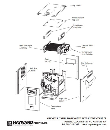 Hayward W3H135FDP H-Series Propane Gas Pool Heater, Beige | 135,000 BTU
