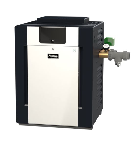 Raypak B-R408-EN-X #50, Professional Series, Digital Cupro-Nickel, ASME, Pool & Spa Heater, 120/240V | 399,000 BTU