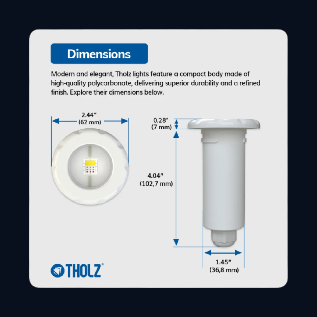 Tholz® RGB Nicheless LED Pool Light - 15W | Model J - Compatible with Jandy