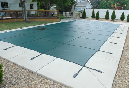 GLI 18' x 36' Rectangle Mesh Safety Cover w/ 4' x 8' CES