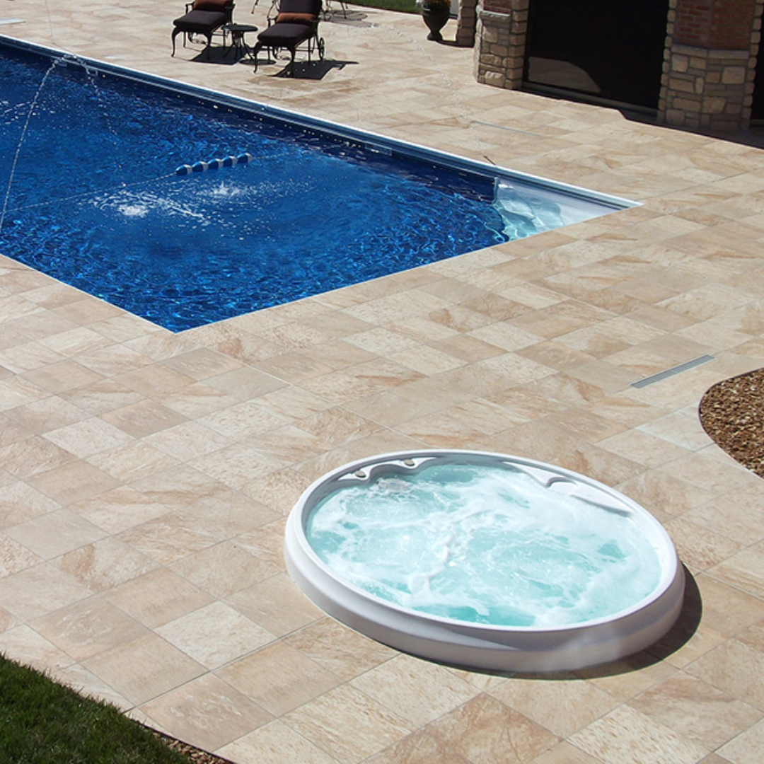Cardinal 7' Round Non-Spillover Inground Spa | 12 Jets