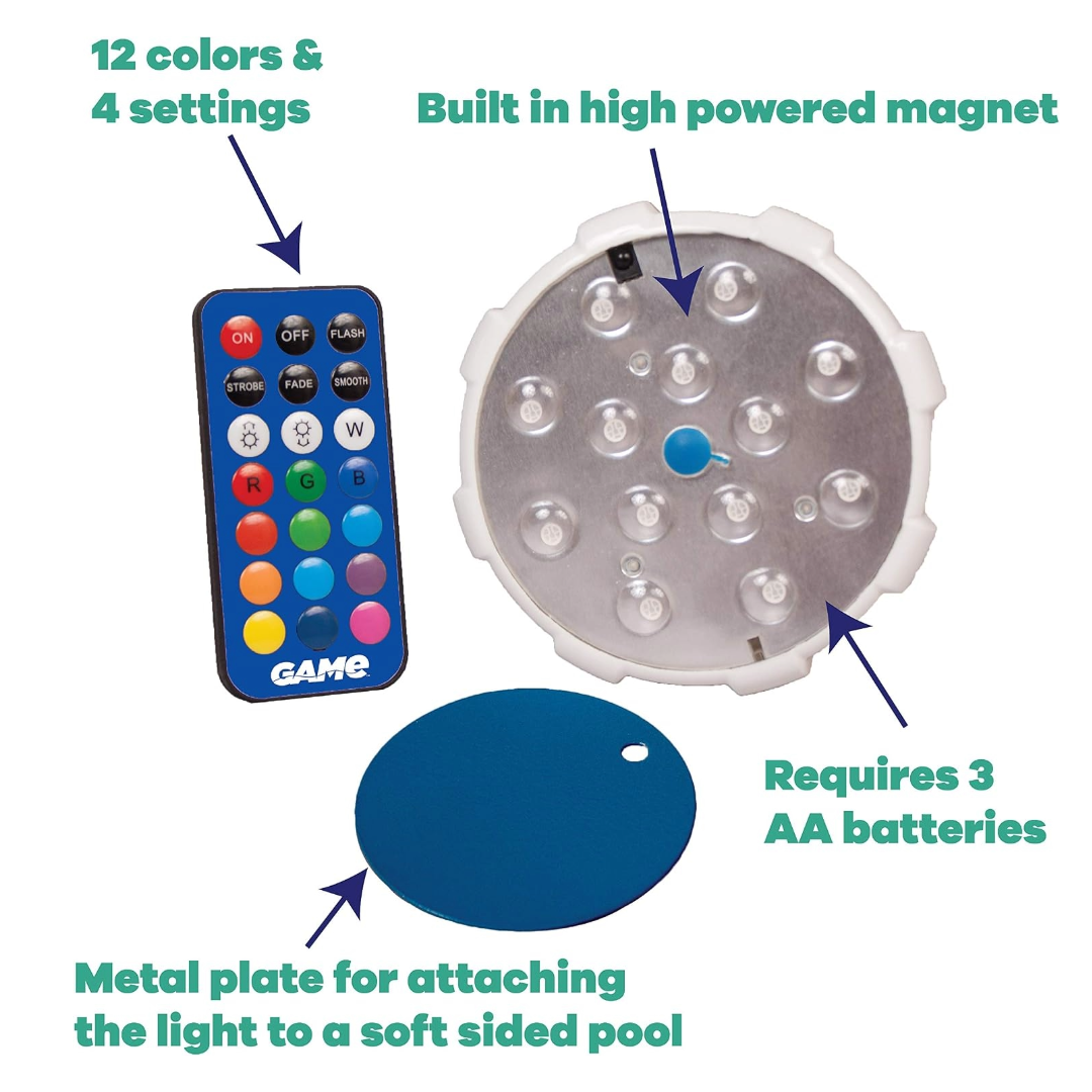 GAME Magnetic LED Color Changing Pool Wall Light - for Above Ground Pools | 4307