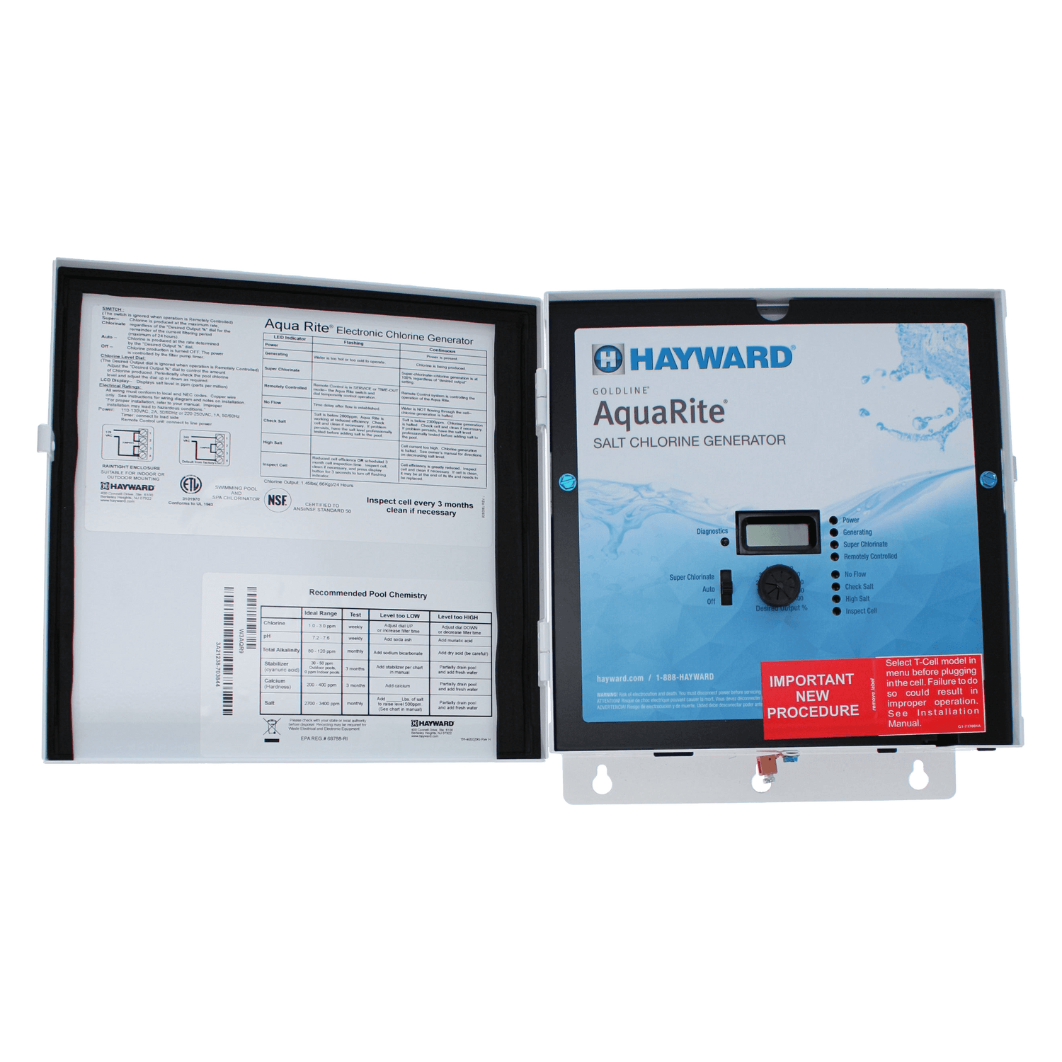 Hayward AquaRite Salt Chlorinator w/TurboCell 40,000 gal