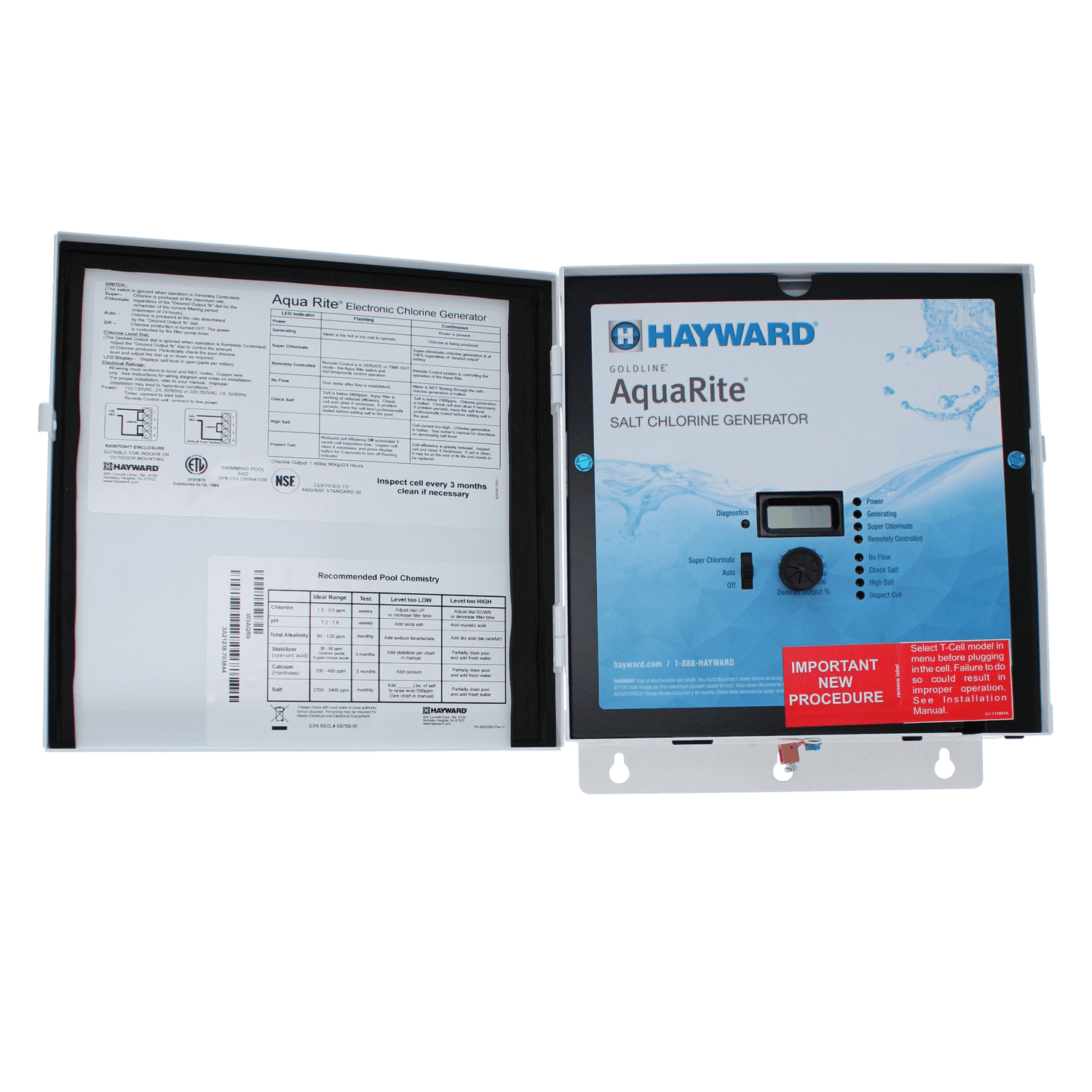 Hayward AquaRite Salt Chlorinator w/TurboCell 25,000 gal