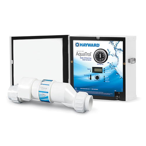 Hayward AquaTrol Salt Chlorination System w/ GLX-CELL-5 Salt Cell, Hose/Pipe Fittings, TL
