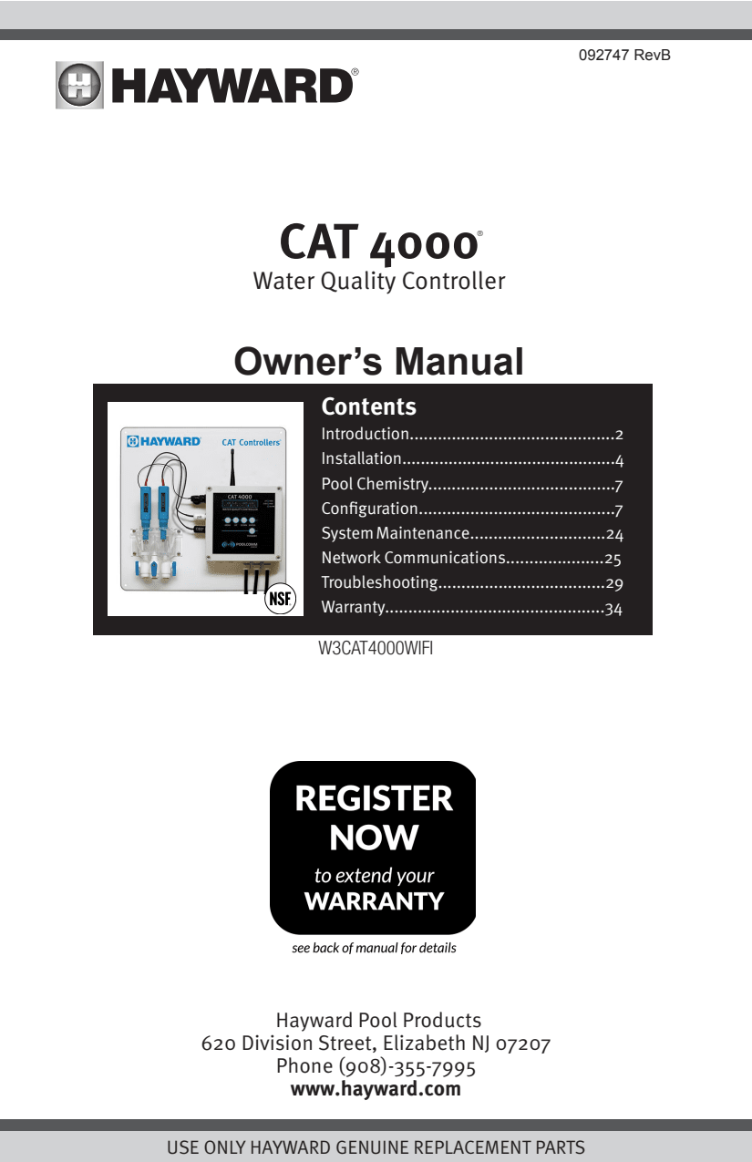 Hayward CAT 4000 Standard Package w/ Wi-Fi Transceiver
