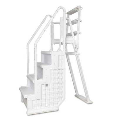 Poolzilla Step for 48’’ to 54’’ in. Above Ground Pools with Flip-up Outside Ladder