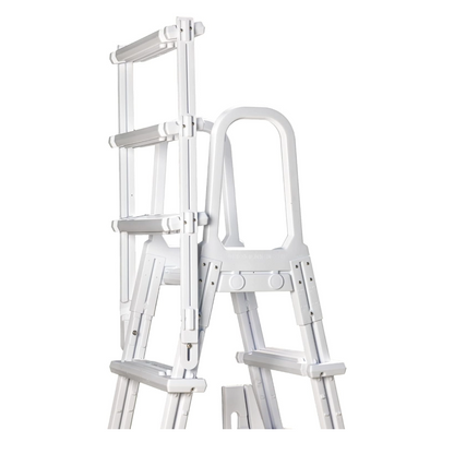 Poolzilla Above Ground A-Frame Flip Up Pool Ladder w/Non Skid Platform - for 48’’ to 54’’ in. Above Ground Pools