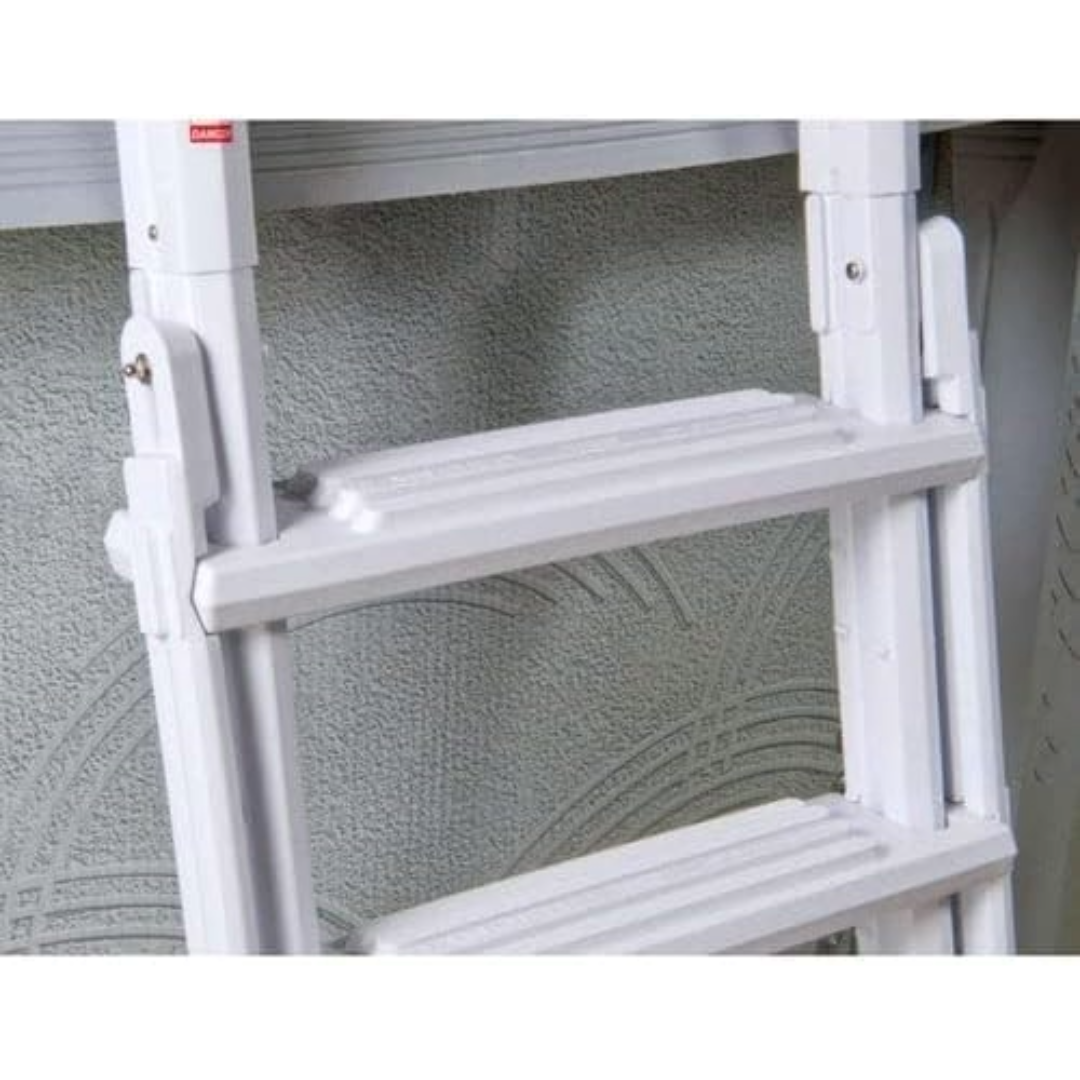 Poolzilla Above Ground A-Frame Flip Up Pool Ladder w/Non Skid Platform - for 48’’ to 54’’ in. Above Ground Pools