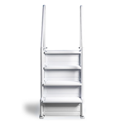 Poolzilla Premium Deck-Mounted Pool Ladder with Dual Handrails — Fits 48"–54" Above Ground Pools