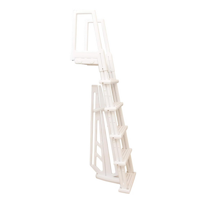 Poolzilla Pool Step Ladder for Above Ground Pools - Deck Mounted Ladder w/Wide Non Skid Platform - for 48’’ to 54’’ in. Above Ground Pools