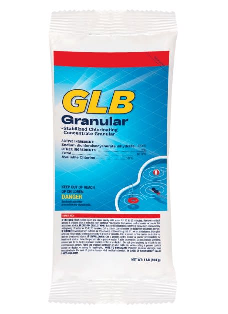 GLB Di-Chlor Granular Chlorine, 8 lb Bottle