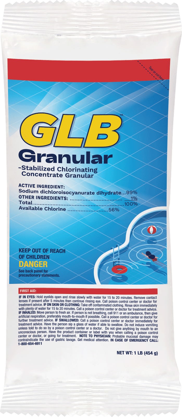 GLB Dichlor Chlorine Granular 25 lb Pail