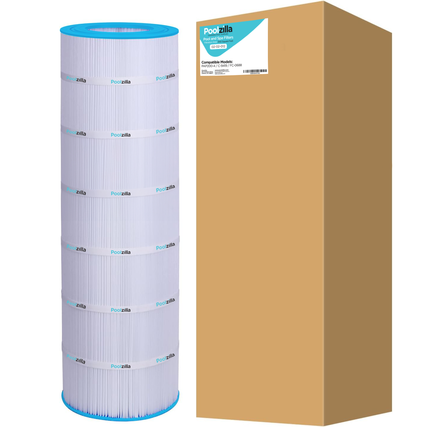 Poolzilla Replacement Pool Filter for PAP200, Pentair CC200, Filbur FC-0688, Unicel C-9419, Aladdin 29902, Baleen AK-8005