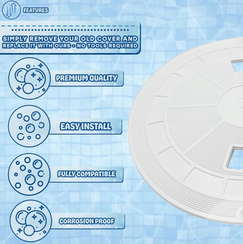 Poolzilla 9-3/4'' Skimmer Lid, Compatible with Hayward SPX1070C, SP1070, SP1071, and SP10712S