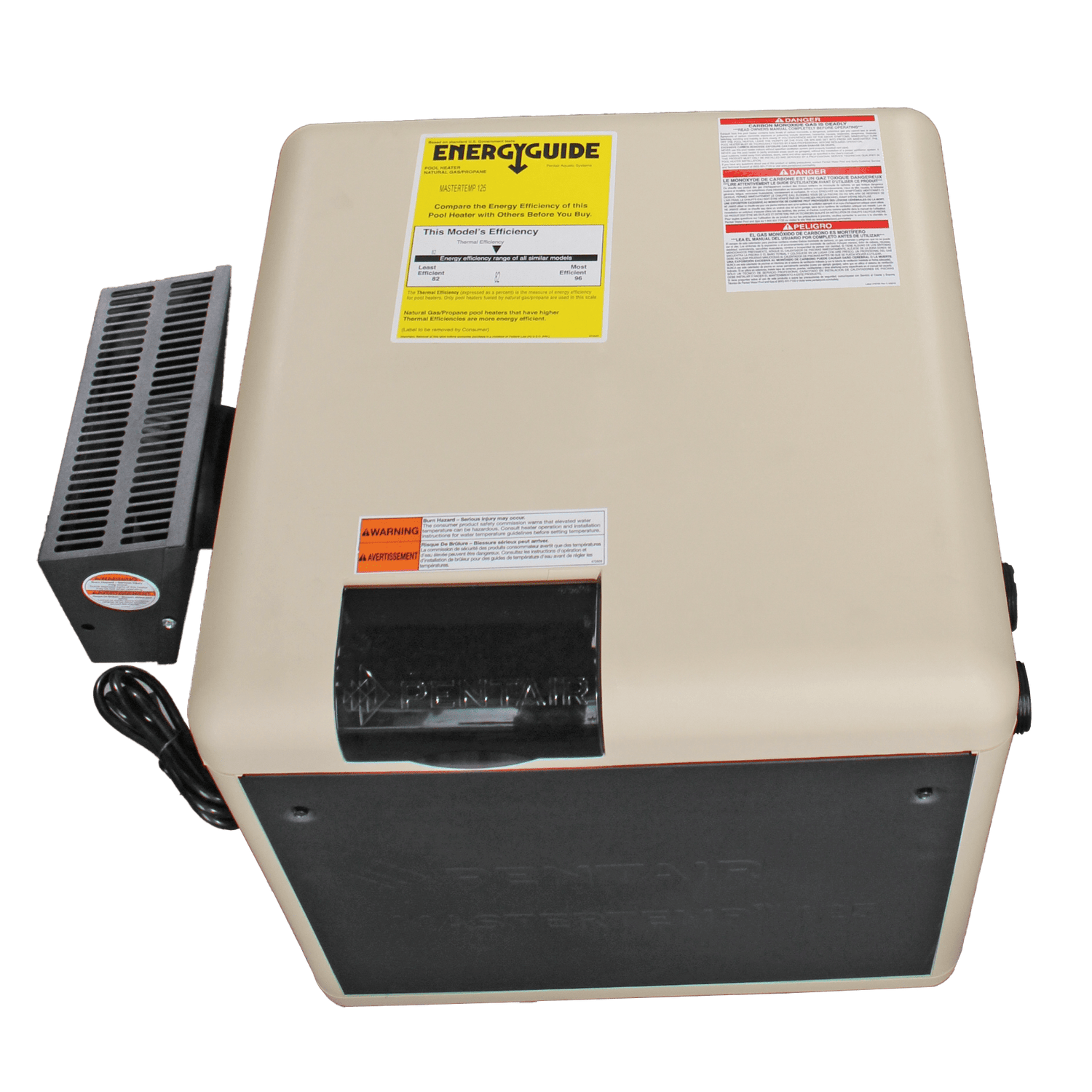 Pentair MasterTemp 125 High Performance Heater 125,000 BTUs, Natural Gas