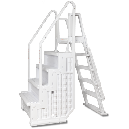 Poolzilla Step for 48’’ to 54’’ in. Above Ground Pools with Flip-up Outside Ladder