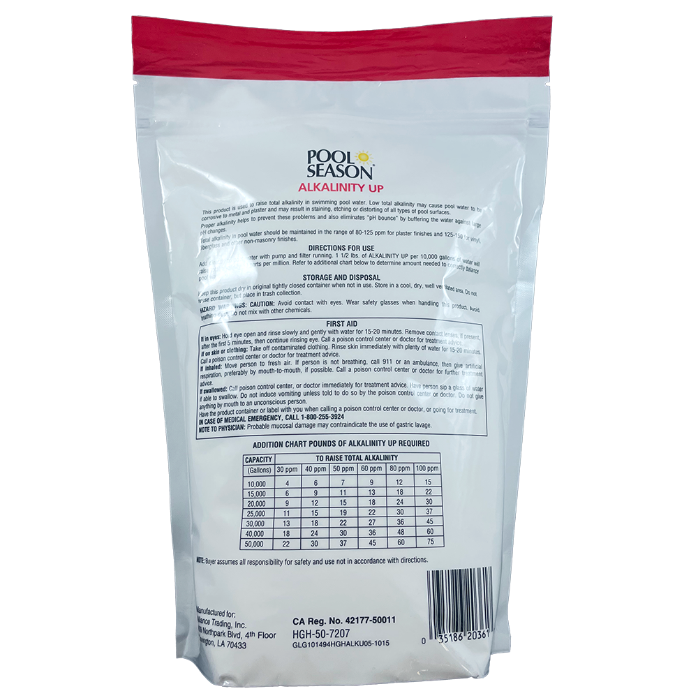 Pool Season Alkalinity Up ( 5 / 10 / 25 LBS )