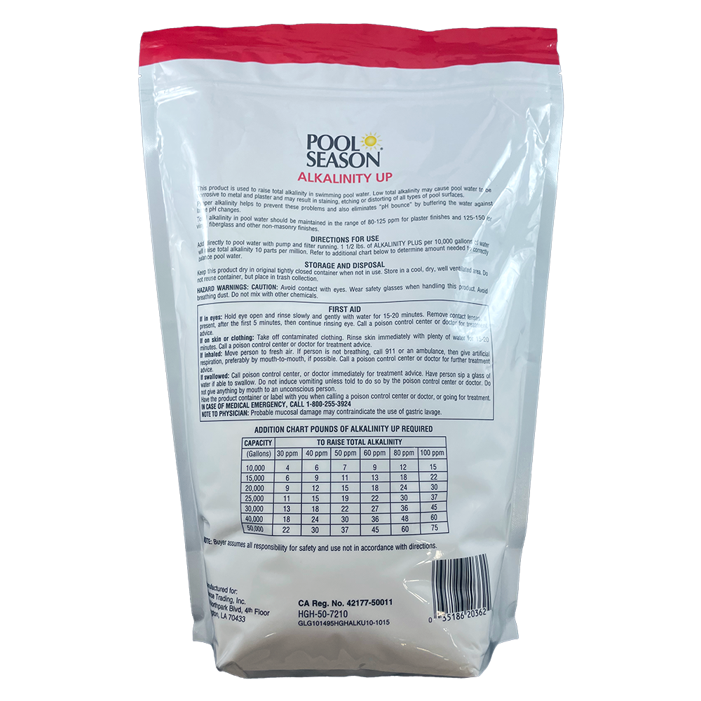 Pool Season Alkalinity Up ( 5 / 10 / 25 LBS )