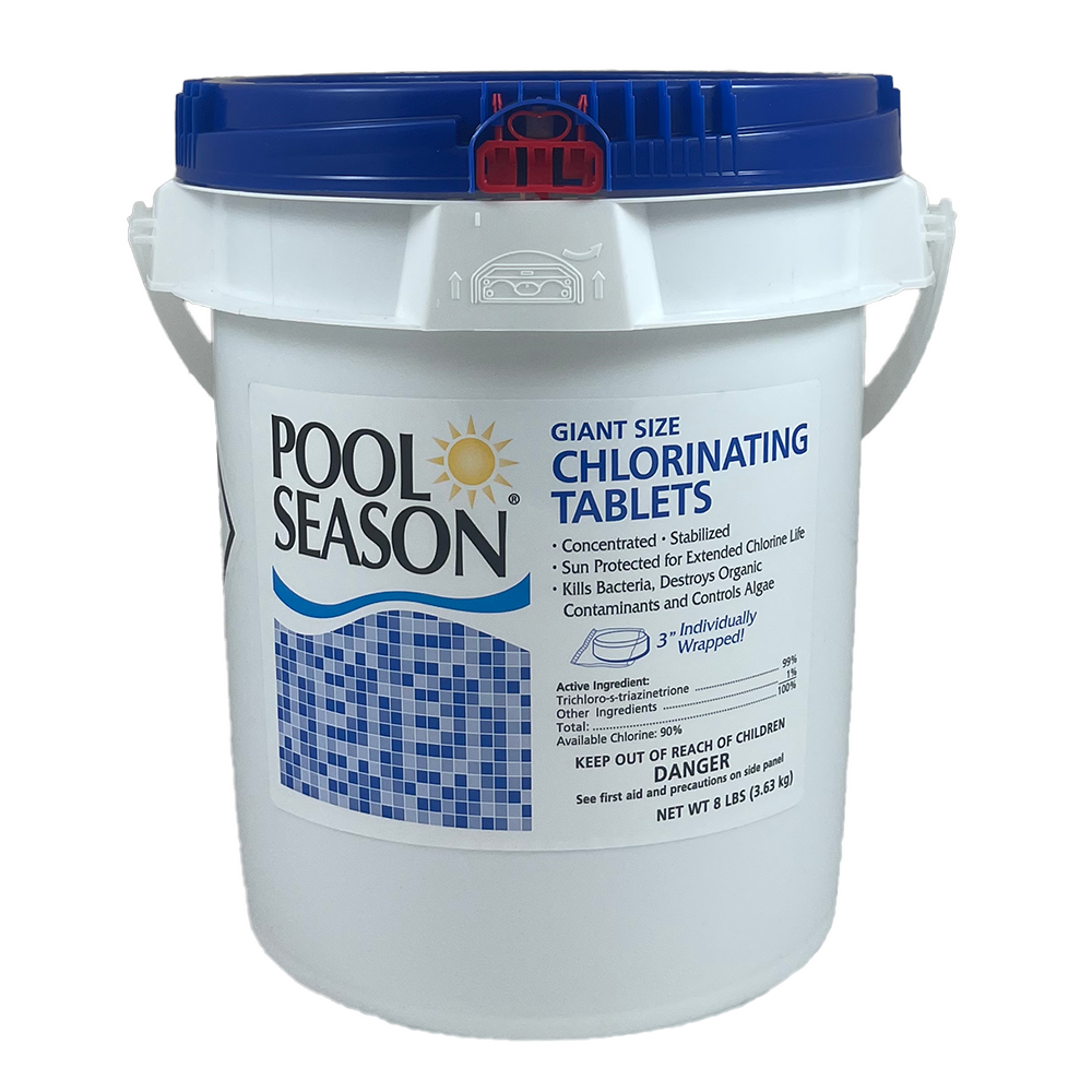 Pool Season 3" Giant Size Chlorinating Wrapped Tablets ( 8 / 25 / 50 LBS)