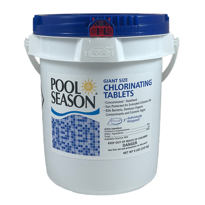 Pool Season 3" Giant Size Chlorinating Wrapped Tablets ( 8 / 25 / 50 LBS)