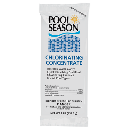 Pool Season 30k Gallon Smart Start Opening Kit (3# Di-Chor, 1 Qt Algaecide 60, 1QT Spring Renew)