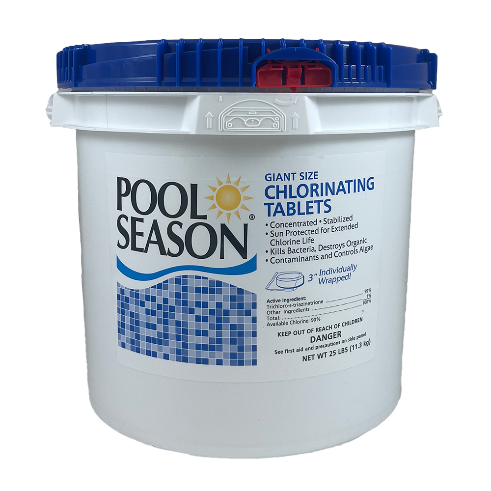 Pool Season 3" Giant Size Chlorinating Wrapped Tablets ( 8 / 25 / 50 LBS)