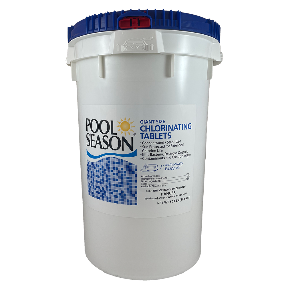 Pool Season 3" Giant Size Chlorinating Wrapped Tablets ( 8 / 25 / 50 LBS)