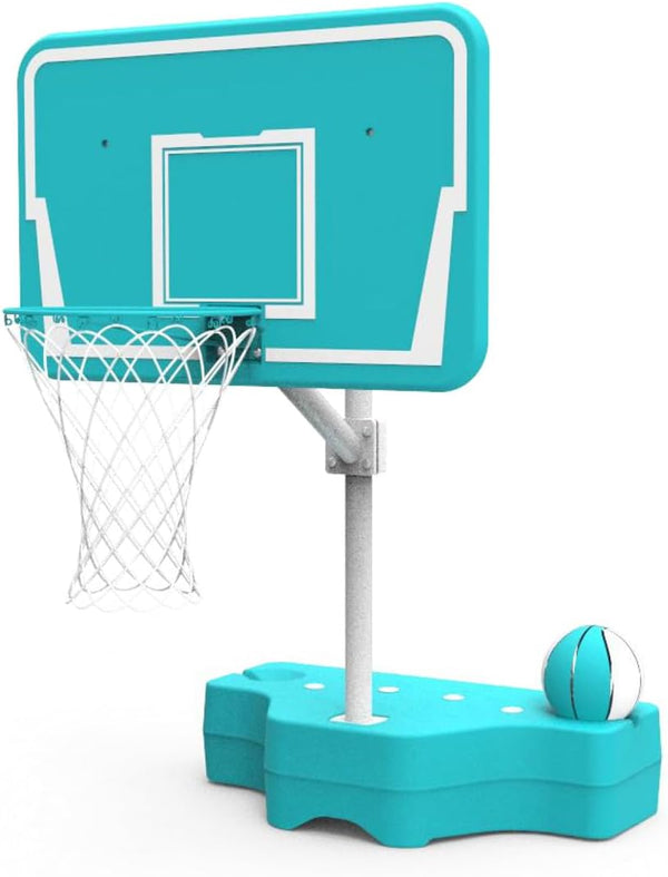 Poolzilla Ultimate Pool Basketball Hoop W/Ball, Heavy Duty Design Made to Last, Turqoise Color