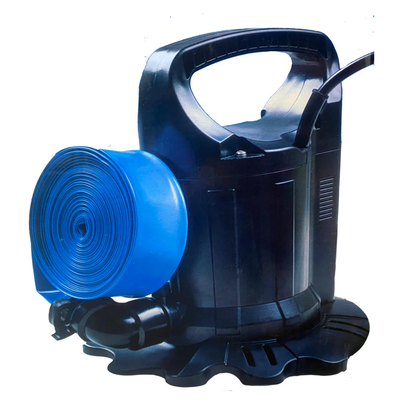 Poolzilla Submersible Cover Pump - Compatible with Standard Garden Hose, 1500 GPH, 25' FT Power Cord, with Filter Pad and 30' Foot Discharge Hose…