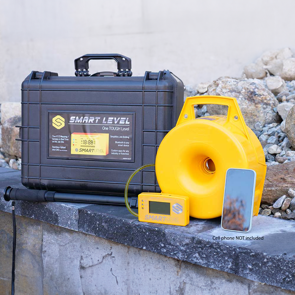 Smart Level | Standard Precision Construction Altimeter with Bluetooth, Carrying Case, Monopod, and App - 1/16" Accuracy