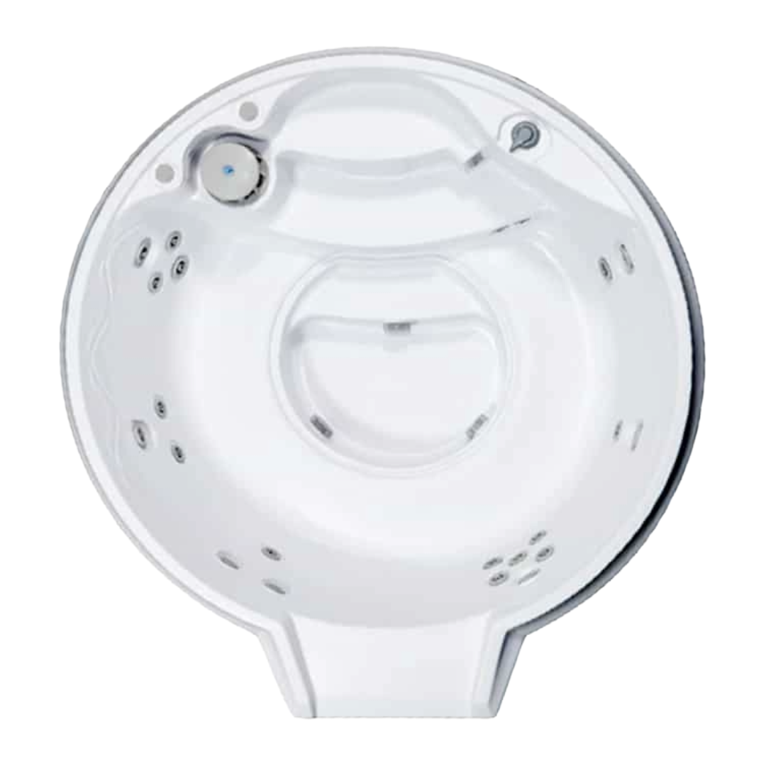 Cardinal 7' Round Luxury Spillover Inground Spa | 12 Jets