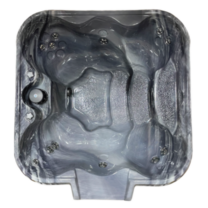 Cardinal 7' Square Luxury Spillover Inground Spa | 12 Jets