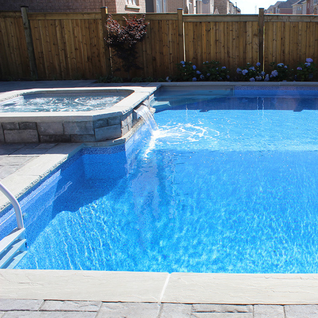 Cardinal 7' Square Luxury Spillover Inground Spa | 25 Jets