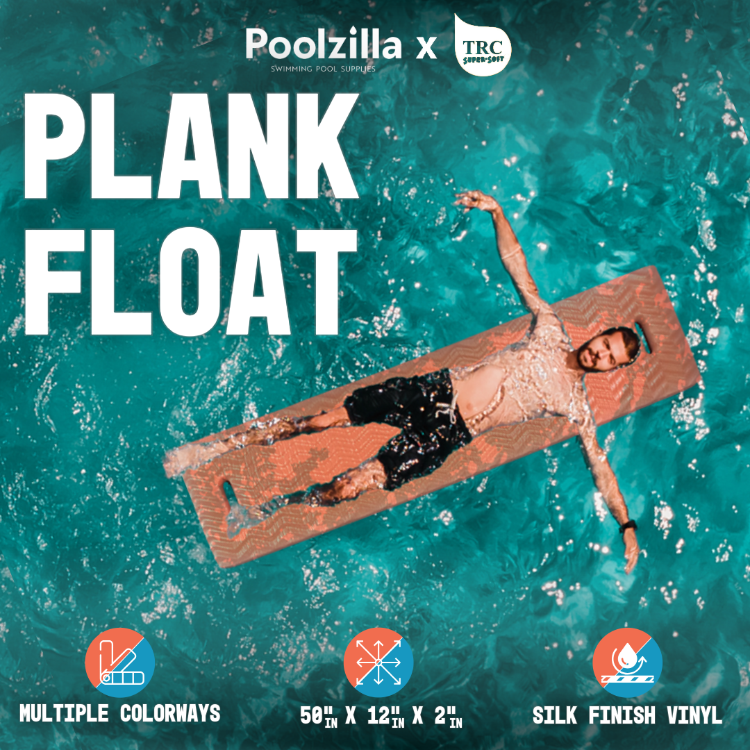 Poolzilla Noodle Plank Pool Float - 50’’ Lounger for Pools, Spas, and Padded Poolside Seating