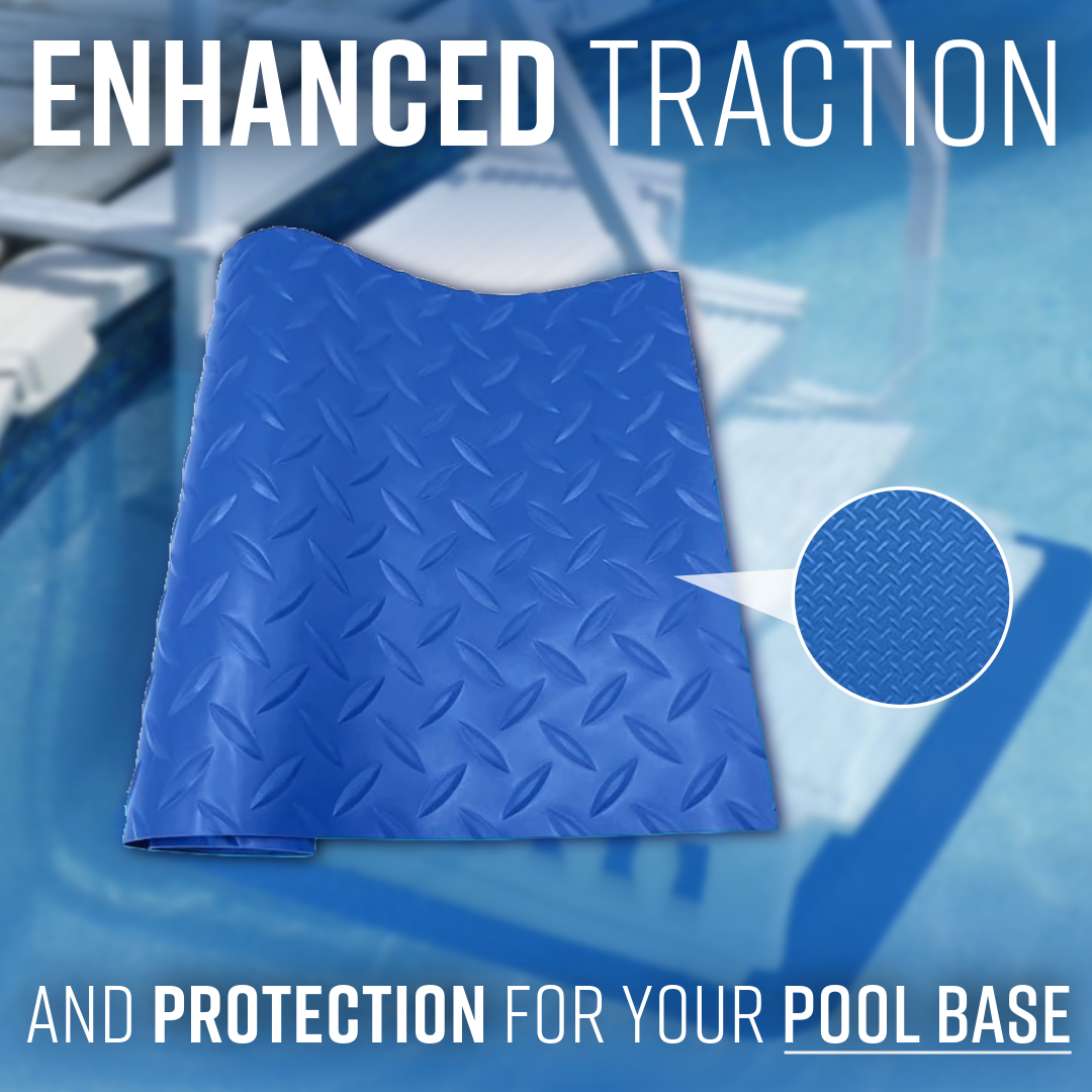 Poolzilla Swimming Pool Ladder Mat, Non-Slip Protective Pad for Liner