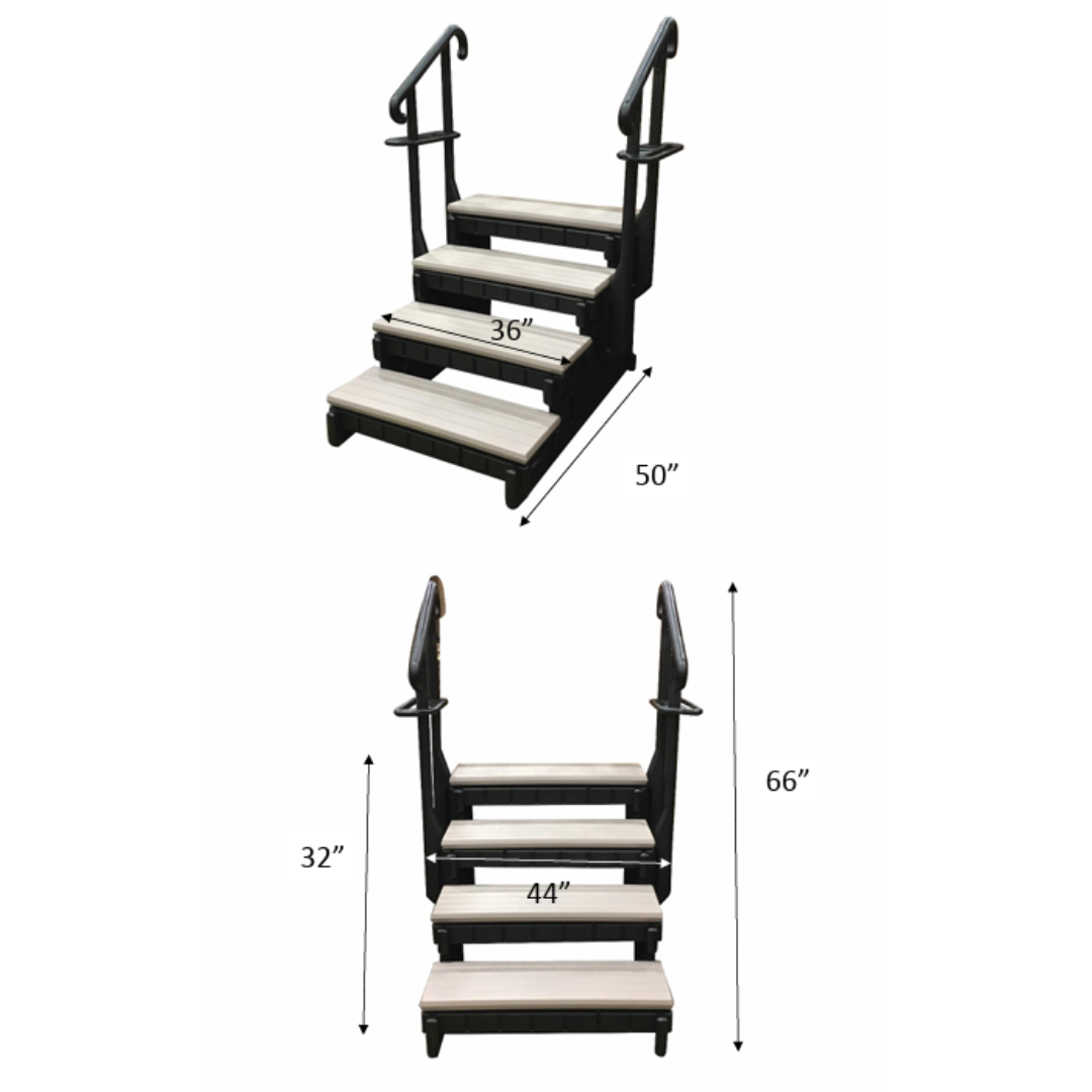 Confer Signature 4-Step Spa Stair | Black