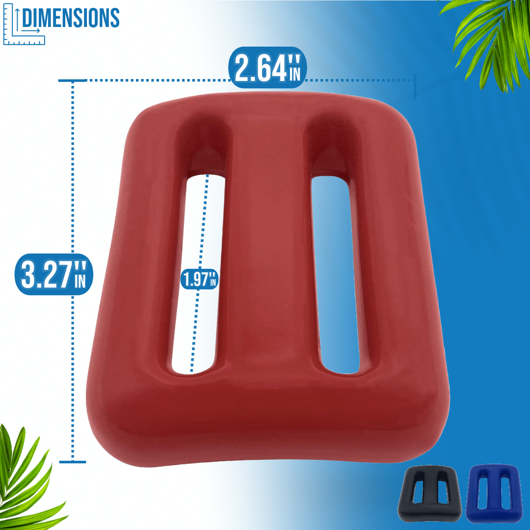 Poolzilla Diving Weight 1.1L B(1/2 Kg) for Scuba Diving, Lead Belt Weight (Red, Blue, or Black)