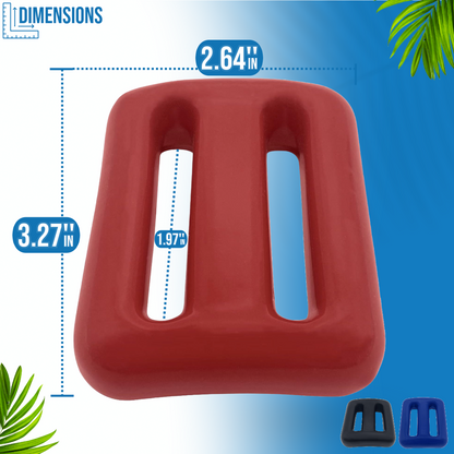 Poolzilla Diving Weight 1.1L B(1/2 Kg) for Scuba Diving, Lead Belt Weight (Red, Blue, or Black)