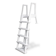 Poolzilla Pool Step Ladder for Above Ground Pools - Deck Mounted Ladder w/Wide Non Skid Platform - for 48’’ to 54’’ in. Above Ground Pools