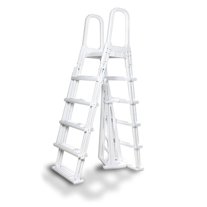 Poolzilla Above Ground A-Frame Flip Up Pool Ladder w/Non Skid Platform - for 48’’ to 54’’ in. Above Ground Pools
