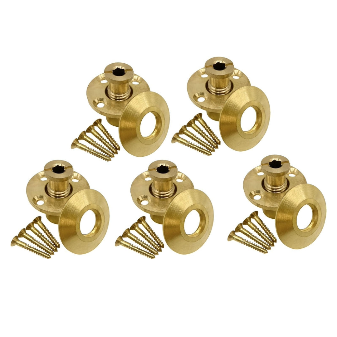 Poolzilla Wood Deck Brass Anchor with Collar for Safety Cover - Universal Fit