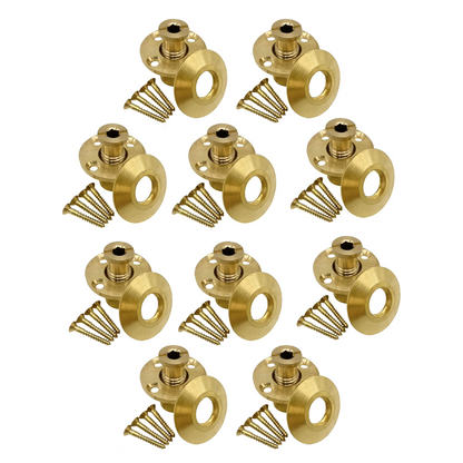 Poolzilla Wood Deck Brass Anchor with Collar for Safety Cover - Universal Fit