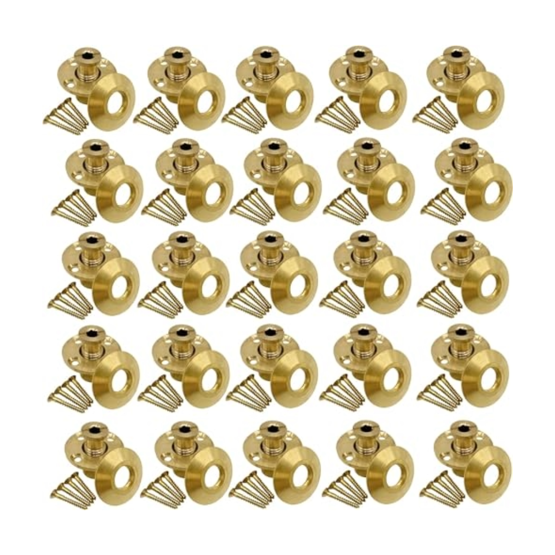 Poolzilla Wood Deck Brass Anchor with Collar for Safety Cover - Universal Fit